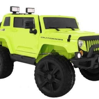Mighty Jeep coche de batería para niños, 4 MOTORES DE 12V, Verde, 2 plazas, RC  INDA530-RA-HL-1668